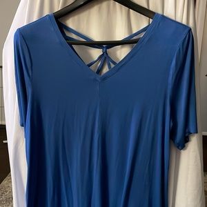 Laine Bryant blue short sleeve shirt, size 18 to 20